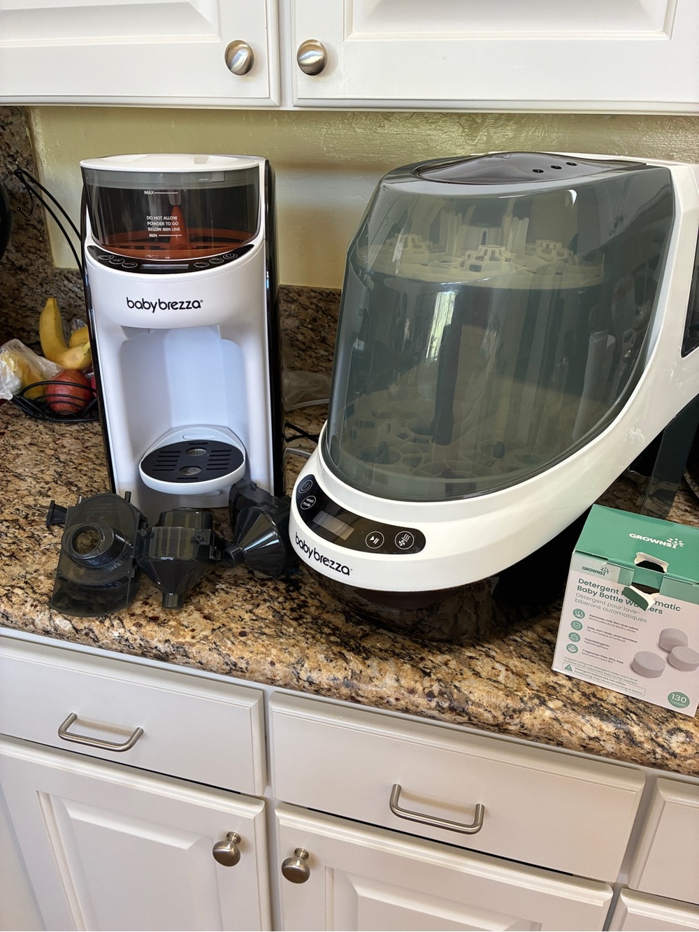 Baby Brezza Bottle washer pro & Formula pro Set in White